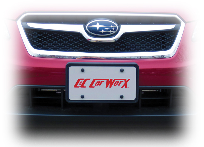 Customer testimonials confirm overwhelming satisfaction with the Front License Bracket to fit the 2013-2014-2015 Subaru XV Crosstrek by C&C CarWorx