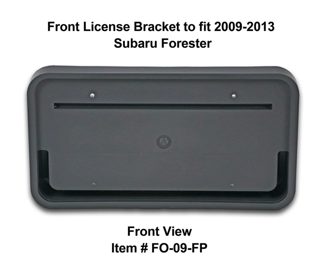 Front View of Front License Bracket FO-09-FP to fit 2009-13 Subaru Forester