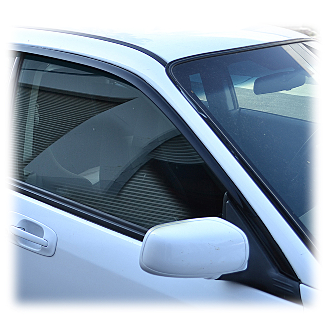 Customer testimonials confirm overwhelming satisfaction with the Set of 2 Tape-On Outside-Mount Window Visor Rain Guards 
in Japanese OEM Style 
to fit Sedan Models only of 
2002-2007 Subaru Impreza and Impreza WRX by C&C CarWorx