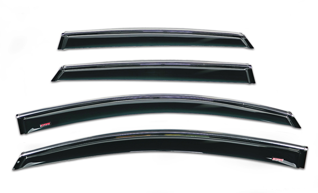 Shown: Set of Four WV-09V-TF Tape-On Outside-Mount Window Visor Rain Guards to fit 2009-15 Toyota  Venza 