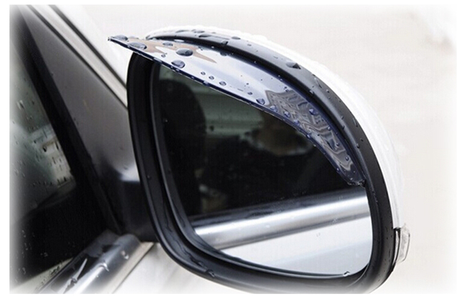 C&C CarWorx set of 2 Side Mirror Rain Visor Weather Guards:
     Helps Maintain Clear Rear View Vision
     During Rain, Snow, Ice Storms
     as well as Reducing Sun Glare 