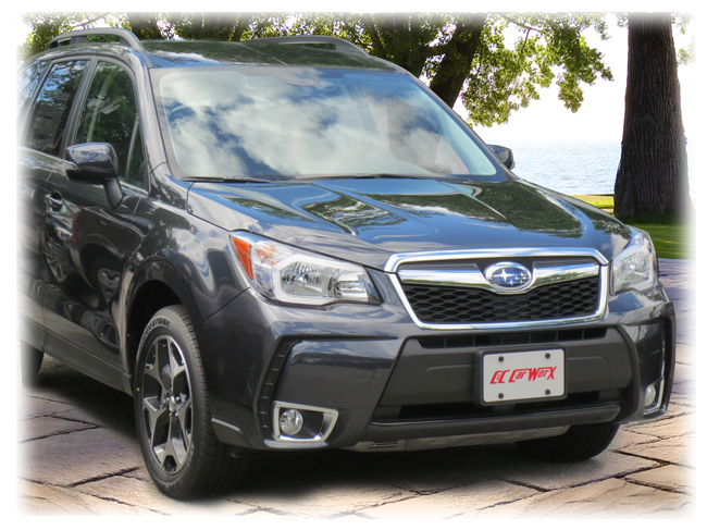 Front License Bracket to fit the 2014-15-16-17-18 Subaru Forester 2.0XT (Turbo) by C&C CarWorx