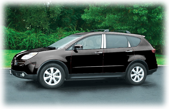 Closeup of Black Body Side Molding
to fit 2006-2013 Subaru Tribeca