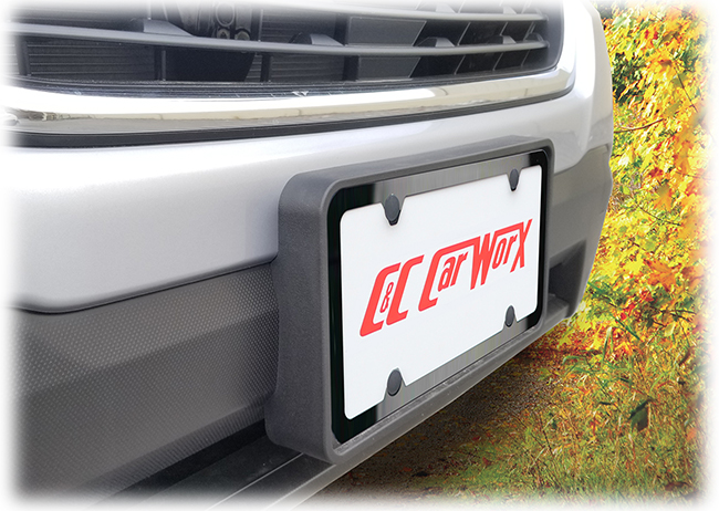 Front License Bracket FO-19-FP to fit 2019-2020-2021 Subaru Forester is custom designed and manufactured by C&C CarWorx to hug the unique contours of your vehicle's bumper.