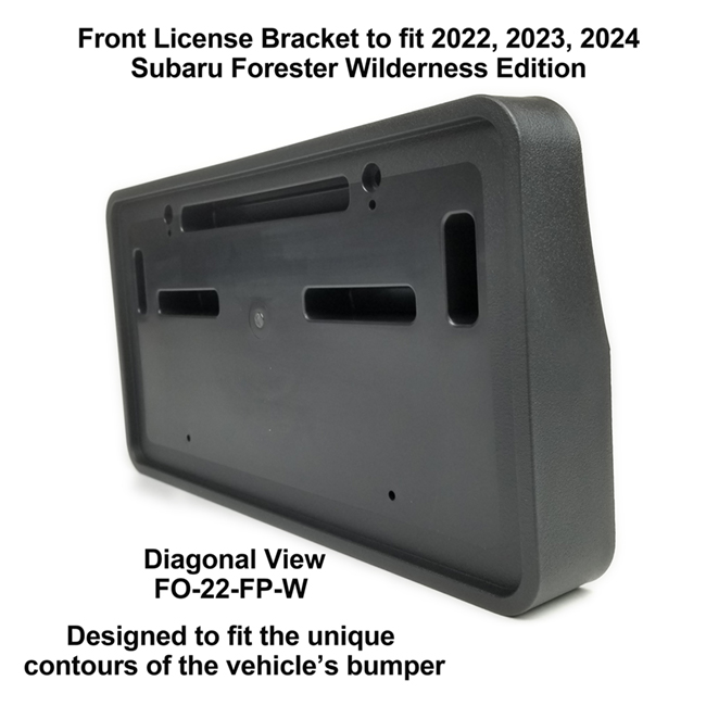 Front License Bracket by C&C CarWorx to fit the 2022, 2023, 2024 Subaru Forester WILDERNESS EDITION