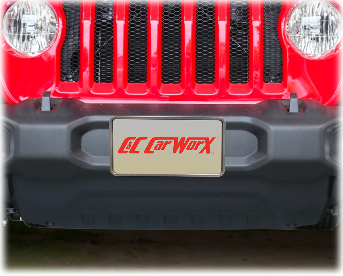 Front License Plate Bracket to fit 2020, 2021, 2022, 2023 Jeep Wrangler  Sport, Sport S, Sport Altitude and 2020, 29021, 2022 Freedom Edition models  ON SALE!