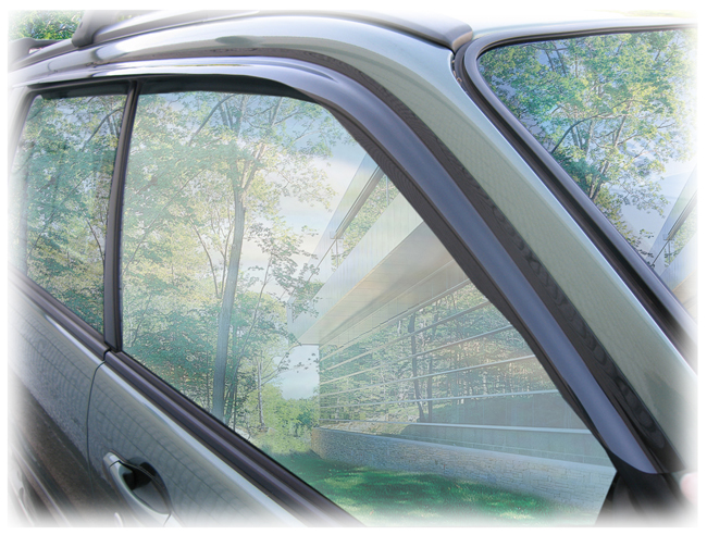 Customer testimonials confirm overwhelming satisfaction with the C&C CarWorx set of two Tape-On Outside-Mount Window Visor Rain Guards to fit 2003-04-05-06-07-08 Subaru Forester models 