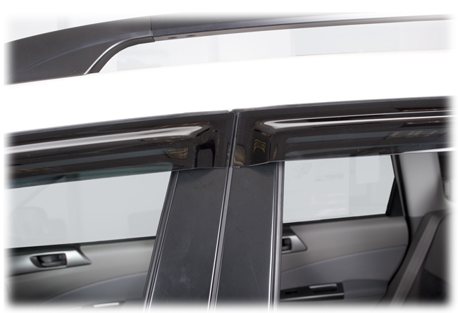 Customer testimonials confirm overwhelming satisfaction with the C&C CarWorx set of four Tape-On Outside-Mount Window Visor Rain Guards to fit 2009-10-11-12-13 Subaru Forester models 