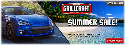Grillcraft Sale on all Subaru and Toyota Grilles