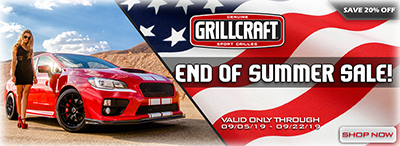 Grillcraft Sale on all Subaru and Toyota Grilles
