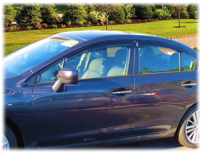 2012-2016 Subaru Impreza Sedan window visor rain guards
