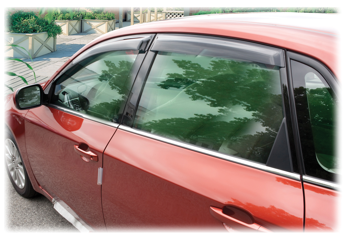 Set of 4 Tape-on Window Visor Rain Guards for Subaru Impreza 2008-09-10-11 
