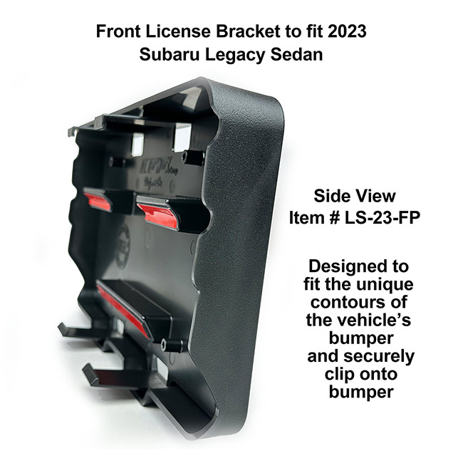Front License Bracket to fit the 2023 Subaru Legacy Sedan by C&C CarWorx