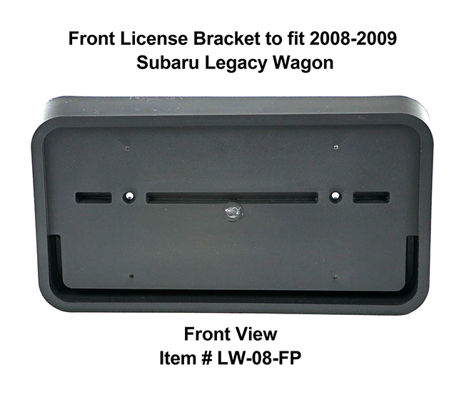 Front View of Front License Bracket LW-08-FP to fit 2008-2009 Subaru Legacy Wagon