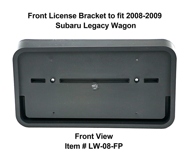 Front View of Front License Bracket LW-08-FP to fit 2008-2009 Subaru Legacy Wagon