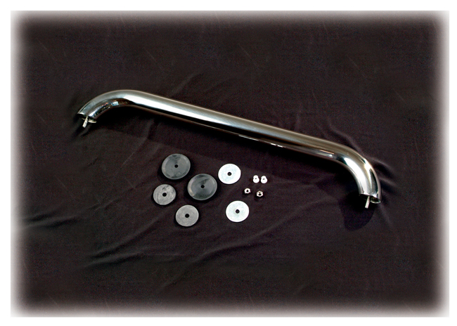 Custom-made by C&C CarWorx to fit your model's exact rear gate bar dimensions for a precise installation.