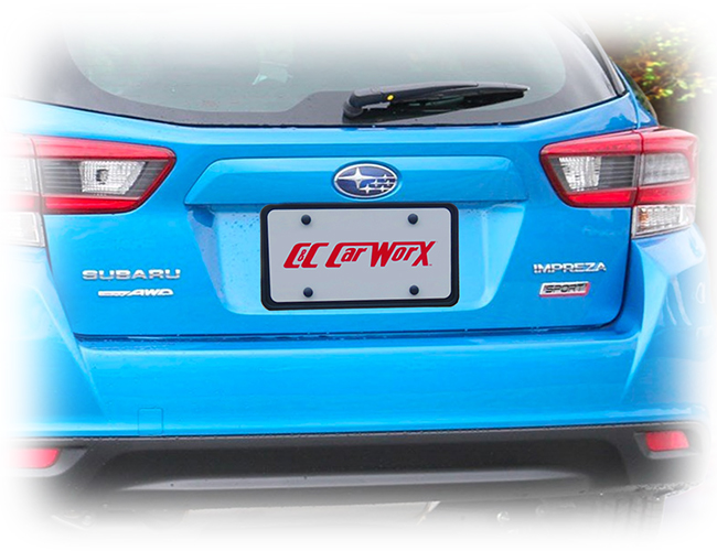 The universal rear license plate bracket fits all models of your 2020, 2021, 2022, 2023  Subaru except the WRX and STI.