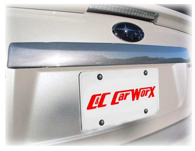 Faux Carbon Fiber STI-style Rear Accent Trim to fit 2008-2011 Subaru  Impreza Sedan and 2008-2014 Impreza WRX and STI Sedan 