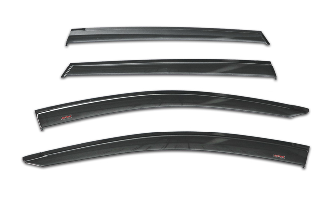 Shown: Set of Four WV-12R-TF Tape-On Outside-Mount Window Visor Rain Guards
to fit 2013-2018 Toyota  Rav4 