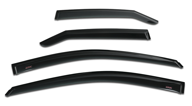 Shown: Set of Four WV-15C-TF Tape-On Outside-Mount Window Visor Rain Guards to fit 2015-2017 Toyota  Camry 