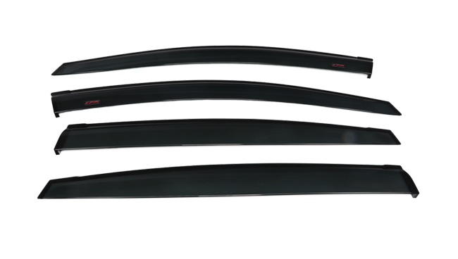 Set of 4 Tape-On Outside-Mount Window Visor Rain Guards to fit 2018-2019-2020-2021-2022-2023 Subaru Crosstrek 