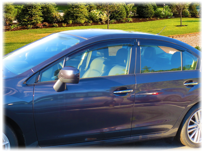 Set of 4 Window Rain Guards for Subaru Impreza Sedan 2012-13-14-15-16 WV-12IS-TF